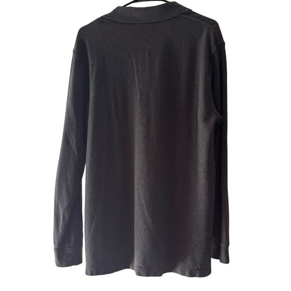 Brooks Brothers Performance Polo Shirt Men's M Gray Long Sleeve Made in HongKong - Picture 7 of 7